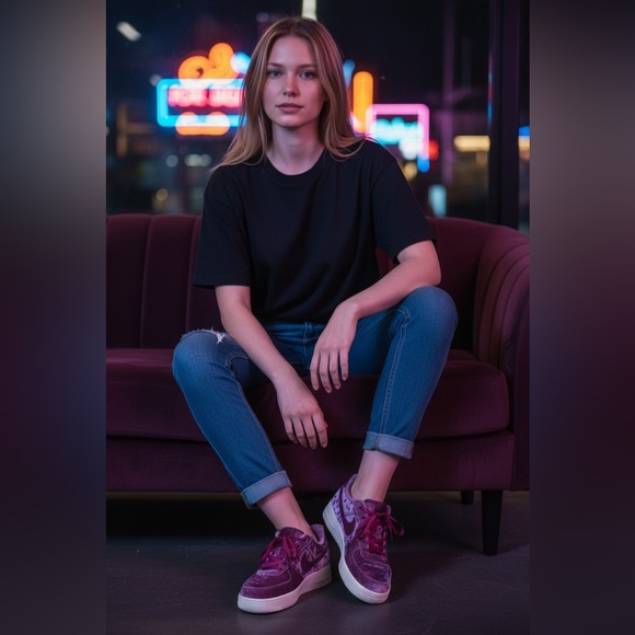 Nike Air Force 1 Velvet Burgundy Mauve AF1 GS 7Y Womens 8.5 - Picture 14 of 16